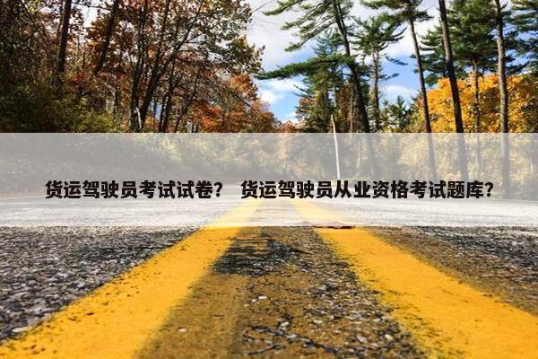 货运驾驶员考试试卷？ 货运驾驶员从业资格考试题库？