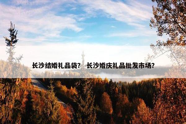 长沙结婚礼品袋？ 长沙婚庆礼品批发市场？