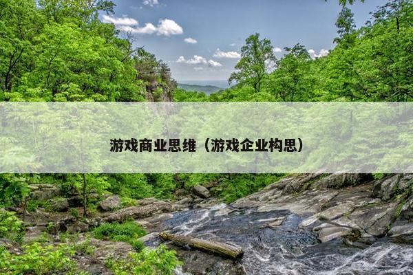 游戏商业思维（游戏企业构思）