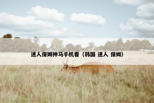 迷人保姆神马手机看（韩国 迷人 保姆）
