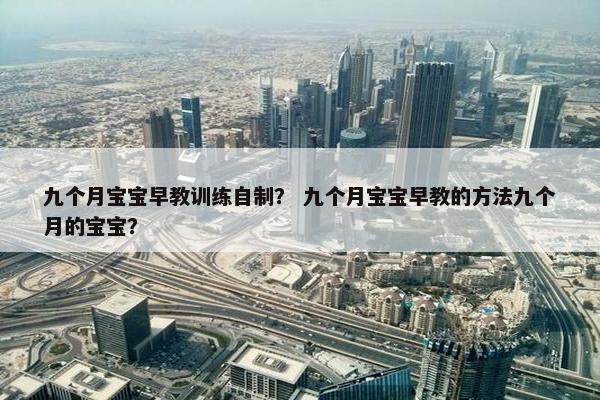 九个月宝宝早教训练自制？ 九个月宝宝早教的方法九个月的宝宝？