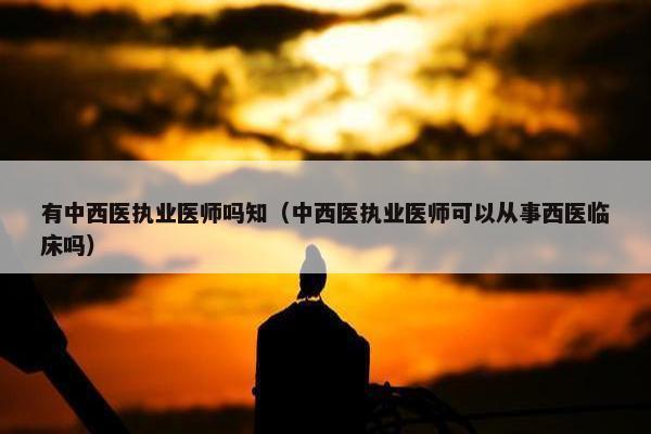 有中西医执业医师吗知（中西医执业医师可以从事西医临床吗）