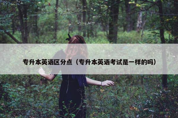 专升本英语区分点（专升本英语考试是一样的吗）