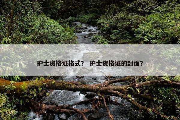 护士资格证格式？ 护士资格证的封面？
