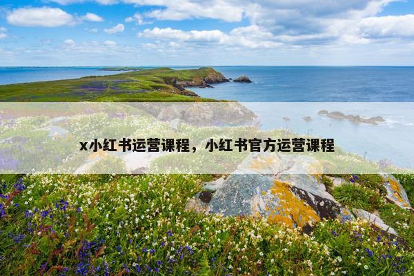 x小红书运营课程，小红书官方运营课程