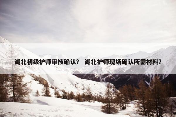 湖北初级护师审核确认？ 湖北护师现场确认所需材料？