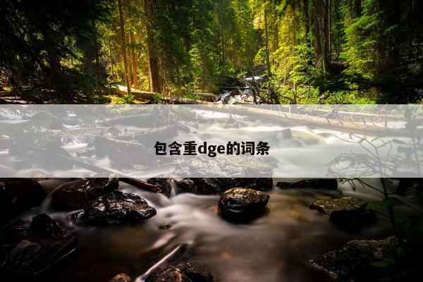 包含重dge的词条