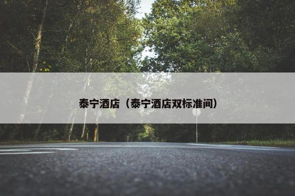 泰宁酒店（泰宁酒店双标准间）