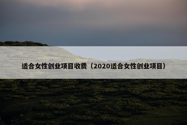 适合女性创业项目收费（2020适合女性创业项目）