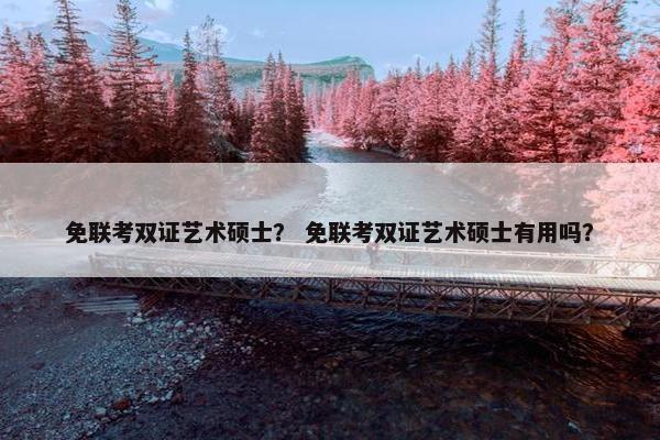 免联考双证艺术硕士？ 免联考双证艺术硕士有用吗？