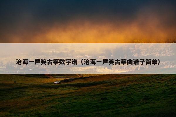 沧海一声笑古筝数字谱（沧海一声笑古筝曲谱子简单）