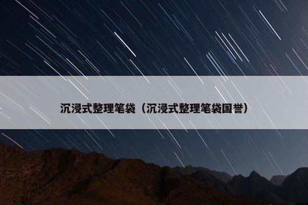 沉浸式整理笔袋（沉浸式整理笔袋国誉）