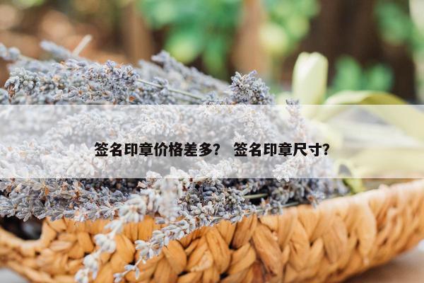 签名印章价格差多？ 签名印章尺寸？