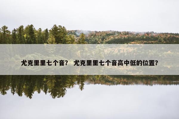 尤克里里七个音？ 尤克里里七个音高中低的位置？