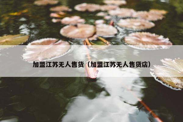 加盟江苏无人售货（加盟江苏无人售货店）