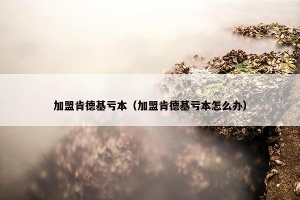 加盟肯德基亏本（加盟肯德基亏本怎么办）