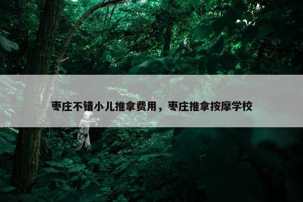 枣庄不错小儿推拿费用，枣庄推拿按摩学校