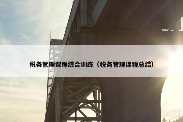 税务管理课程综合训练（税务管理课程总结）