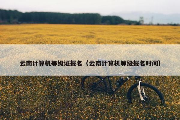 云南计算机等级证报名（云南计算机等级报名时间）