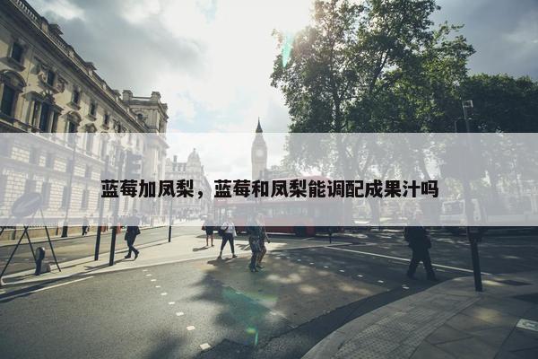 蓝莓加凤梨，蓝莓和凤梨能调配成果汁吗
