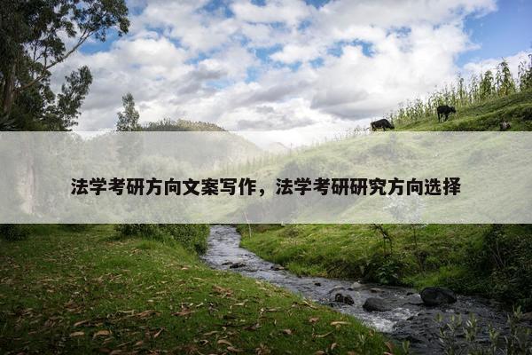 法学考研方向文案写作，法学考研研究方向选择