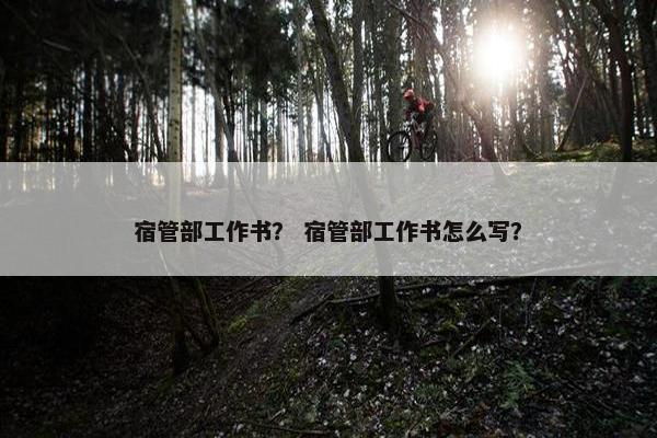 宿管部工作书？ 宿管部工作书怎么写？