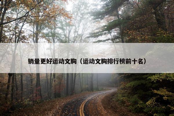 销量更好运动文胸（运动文胸排行榜前十名）