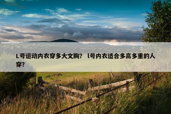 L号运动内衣穿多大文胸？ l号内衣适合多高多重的人穿？