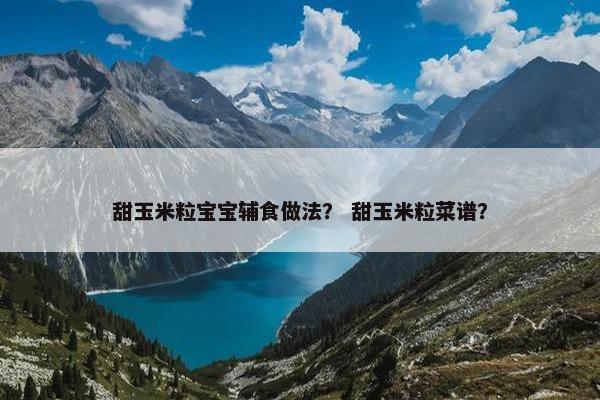 甜玉米粒宝宝辅食做法？ 甜玉米粒菜谱？