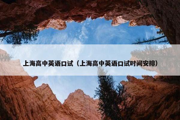 上海高中英语口试（上海高中英语口试时间安排）