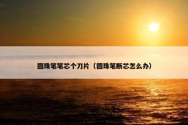圆珠笔笔芯个刀片（圆珠笔断芯怎么办）
