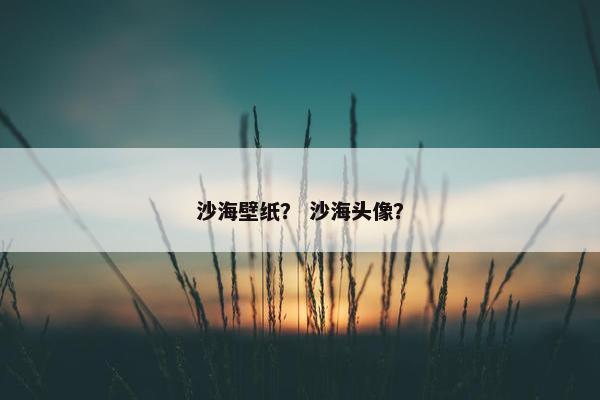 沙海壁纸？ 沙海头像？