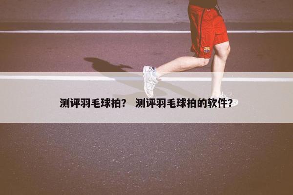 测评羽毛球拍？ 测评羽毛球拍的软件？