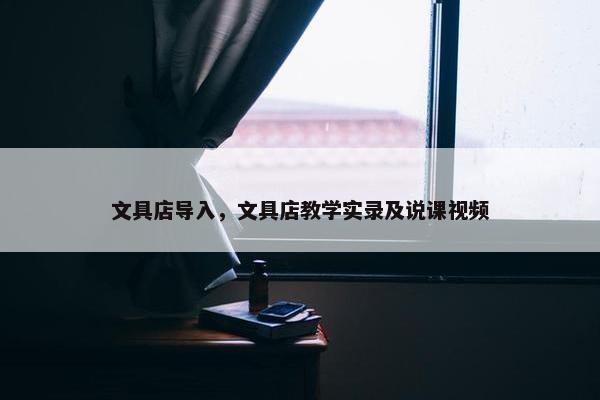 文具店导入，文具店教学实录及说课视频