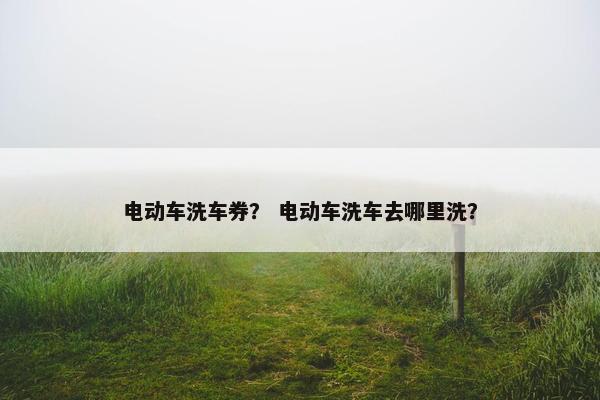 电动车洗车券？ 电动车洗车去哪里洗？