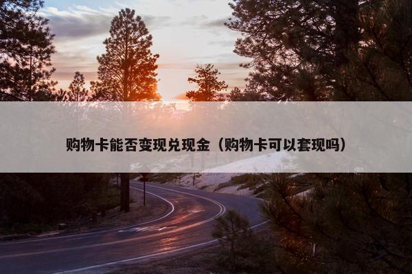 购物卡能否变现兑现金（购物卡可以套现吗）