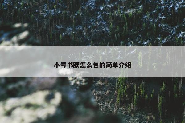 小号书膜怎么包的简单介绍