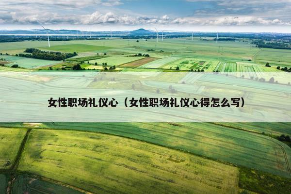 女性职场礼仪心（女性职场礼仪心得怎么写）