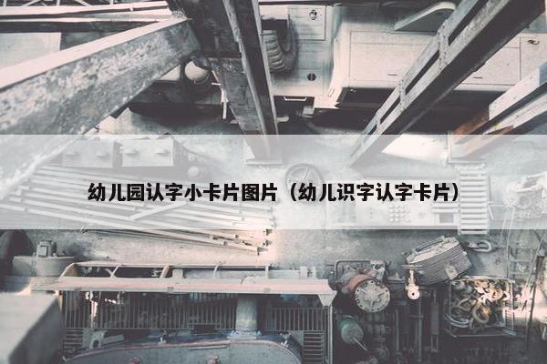 幼儿园认字小卡片图片（幼儿识字认字卡片）