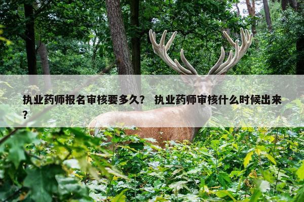 执业药师报名审核要多久？ 执业药师审核什么时候出来？