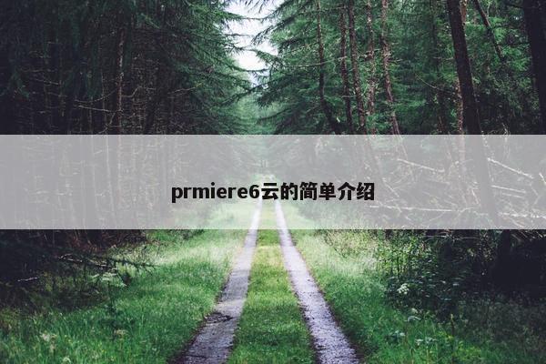 prmiere6云的简单介绍