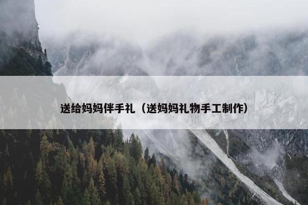 送给妈妈伴手礼（送妈妈礼物手工制作）
