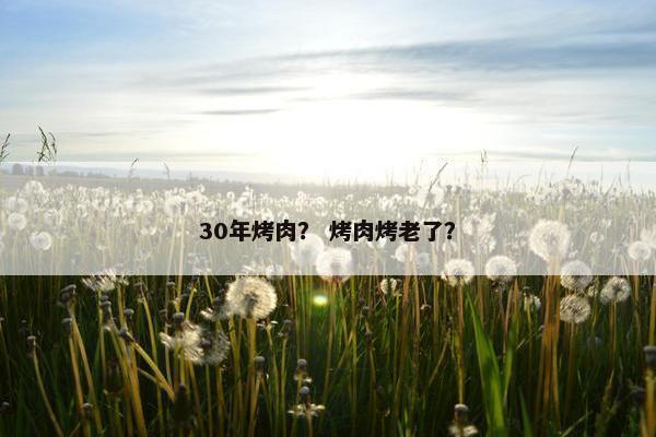 30年烤肉？ 烤肉烤老了？