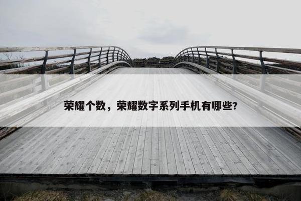 荣耀个数，荣耀数字系列手机有哪些?