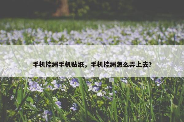 手机挂绳手机贴纸，手机挂绳怎么弄上去?