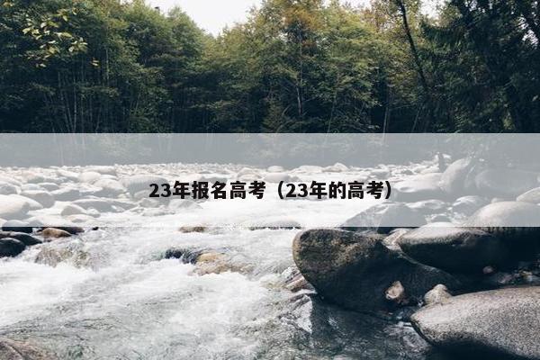 23年报名高考（23年的高考）