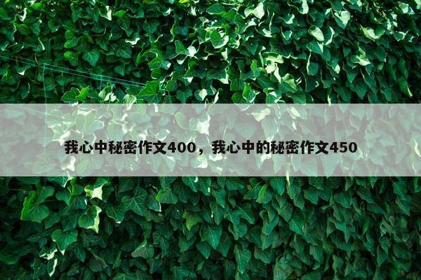 我心中秘密作文400，我心中的秘密作文450
