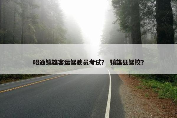 昭通镇雄客运驾驶员考试？ 镇雄县驾校？