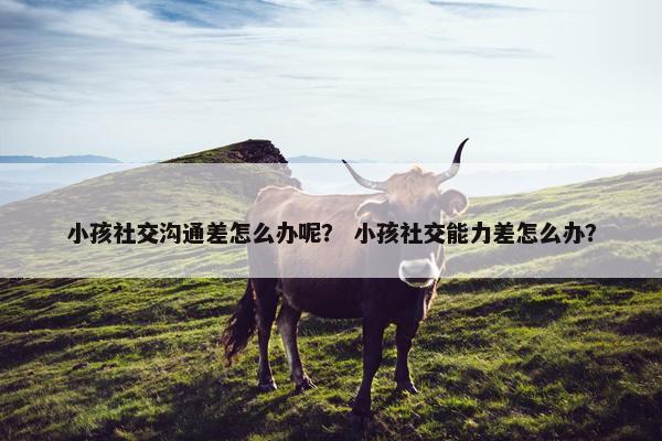小孩社交沟通差怎么办呢？ 小孩社交能力差怎么办？
