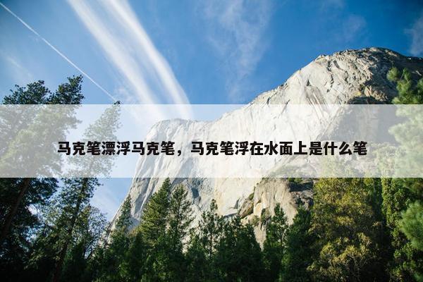 马克笔漂浮马克笔，马克笔浮在水面上是什么笔